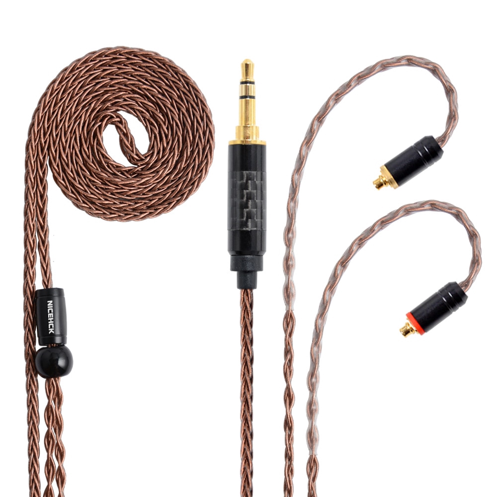 NICEHCK 8 Core High Purity Copper Upgrade Cable 3.5/2.5/4.4mm Plug MMCX/2Pin For TFZ T2 KZ ZS10 ZSX C10 C12 V90 NX7 PRO