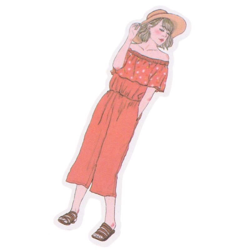 Bộ 100 Miếng Dán Trang Trí Sổ Tay Hình Cô Gái Đáng Yêu Thời Trang