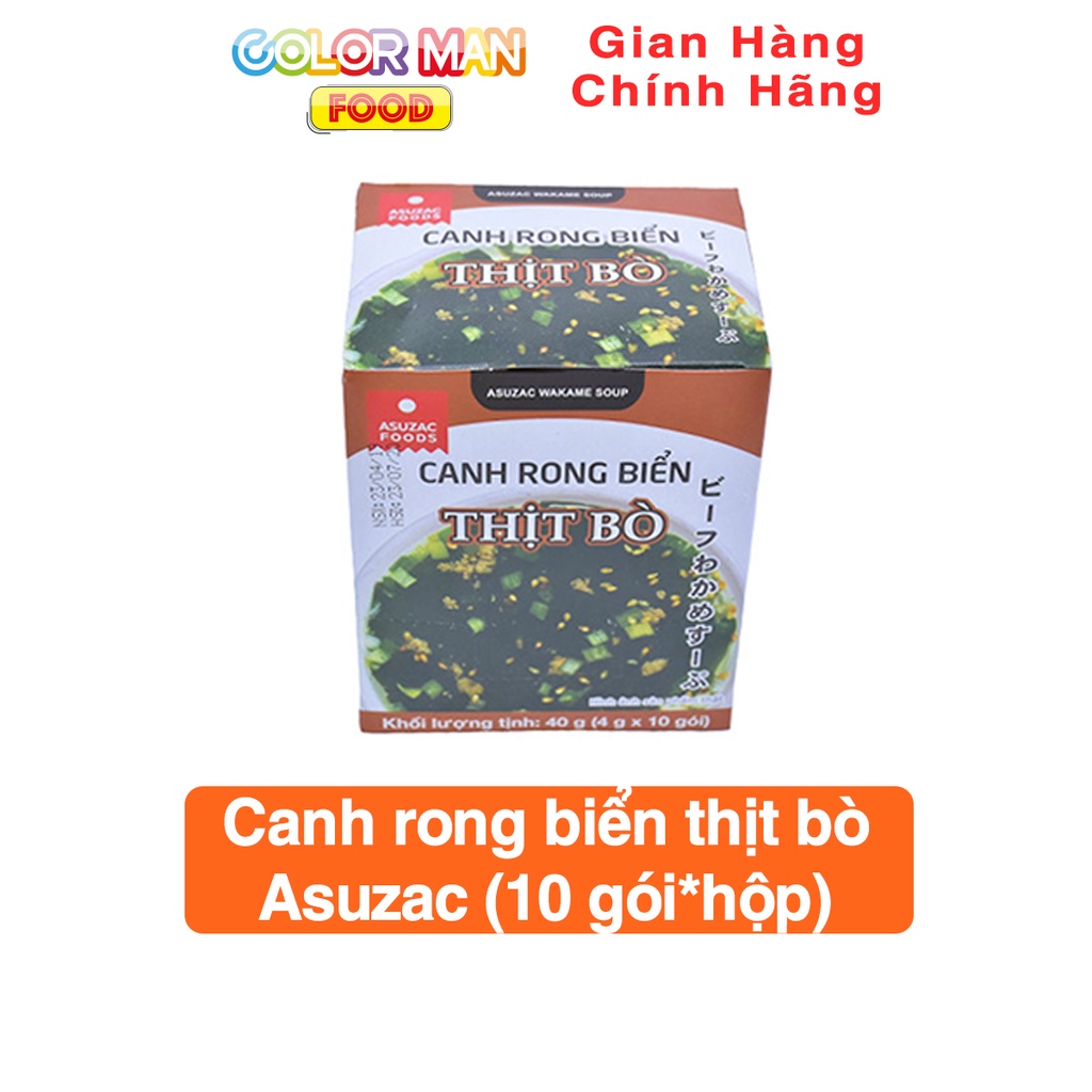Canh rong biển thịt bò Asuzac (10 gói*hộp)