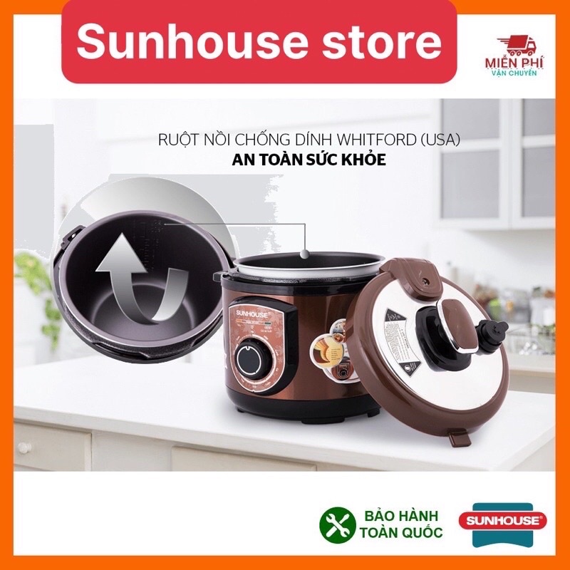 Nồi áp suất điện đa năng SUNHOUSE 5lit SHD1550,sunhouse SHD1552
