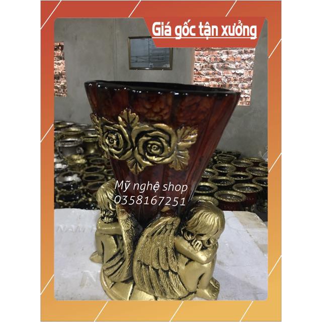 bình hoa composite Bình hoa composite, lọ hoa ( thiên thần ngồi)