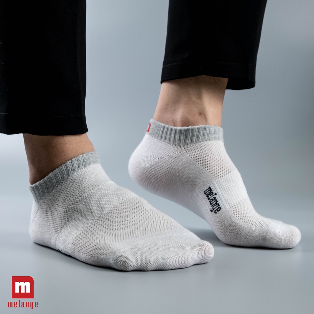 Tất Nam Thoáng Khí Cổ Ngắn Melange - ME.01.01