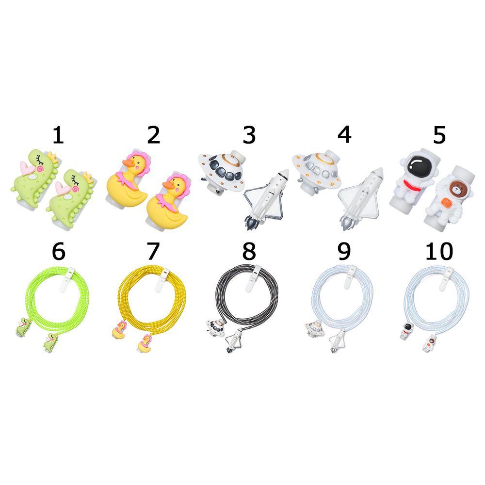 Vỏ Bọc PVC Bảo Vệ Dây Cáp USB Họa Tiết Hoạt Hình Dễ Thương