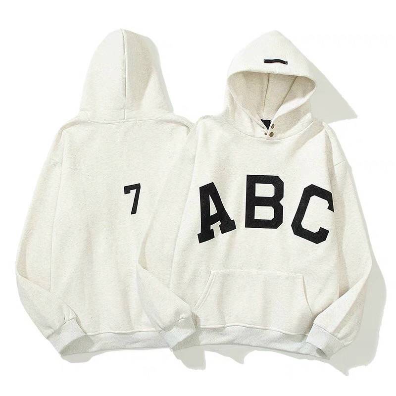 Áo khoác Hoodie in chữ ABC form rộng Unisex