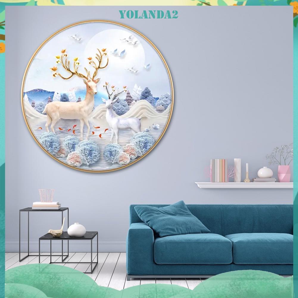 Tranh Thêu Chữ Thập Vải Canvas 50x50cm 11ct Hình Động Vật Và Hoa