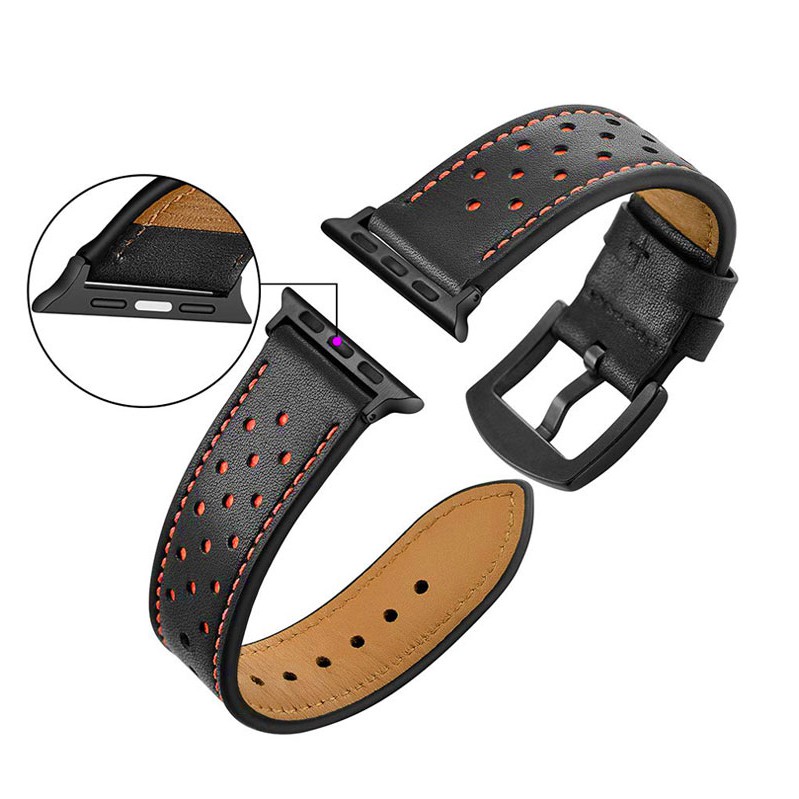Quality Luxury Durable Leather Band Strap For Apple Watch Series 1 2 3 4 5 6 SE 7 38mm 42mm 40mm 44mm 41mm 45mm