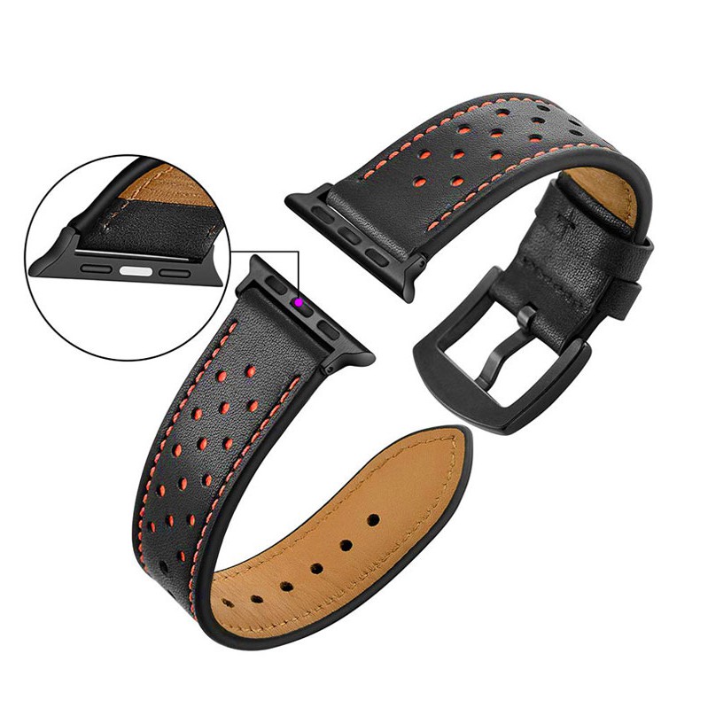 Quality Luxury Durable Leather Band Strap For Apple Watch Series 1 2 3 4 5 6 SE 38mm 42mm 40mm 44mm