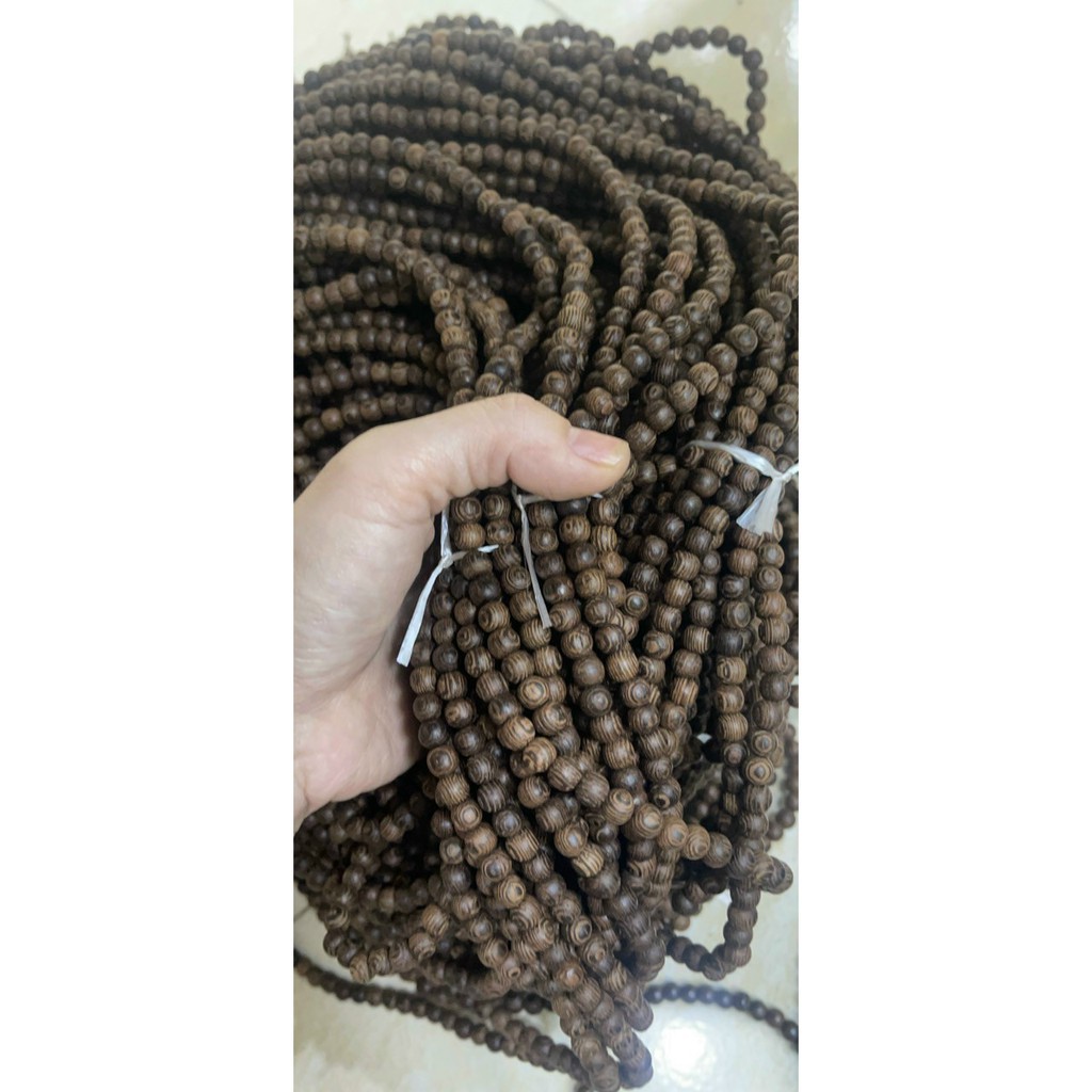 [Sẵn Hàng Giao Ngay] Set Vòng đeo tay Gỗ Trầm Hương Tự Nhiên, Kèm Hộp Gỗ lót lụa đựng vòng.