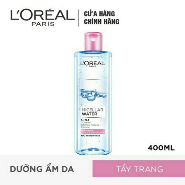 Nước tẩy trang L'Oreal Paris 3 in 1 Micellar Water 400ml | BigBuy360 - bigbuy360.vn