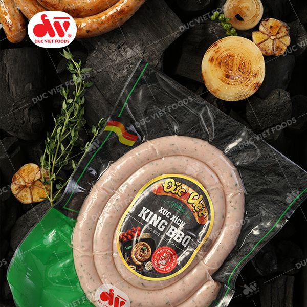 Xúc xích King BBQ - Đức Việt, Chuẩn vị Đức, Gói 250g - CẦN TÌM ĐẠI LÝ 081 881 0606
