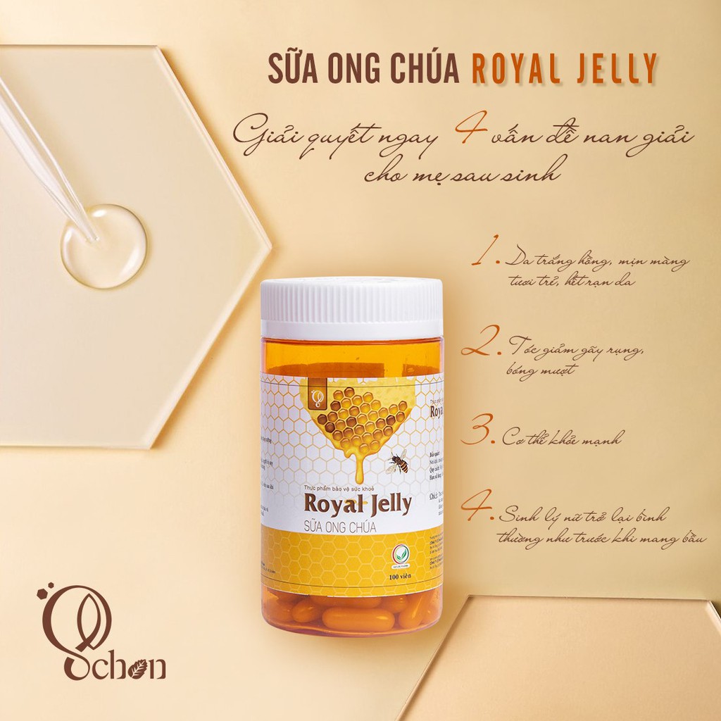 Sữa ong chúa ROYAL JELLY chống lão hóa dưỡng trắng cấp ẩm da tăng đề kháng GHB SIMI