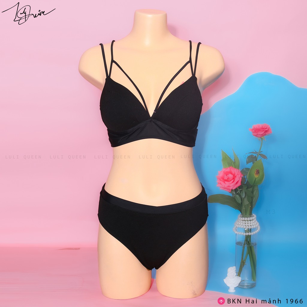 BIKINI Hai mảnh, dây đan lưng [ẢNH THẬT] [MẶC LÀ ĐẸP]  Đồ bơi đi biển Quần chéo Sexy 1966 NoI1