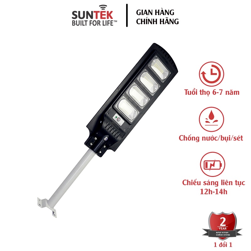 Đèn Đường Năng Lượng Mặt Trời Liền Thể SUNTEK LED Solar Light SL120 120W - Hàng Chính Hãng - Bảo hành 2 năm 1 đổi 1