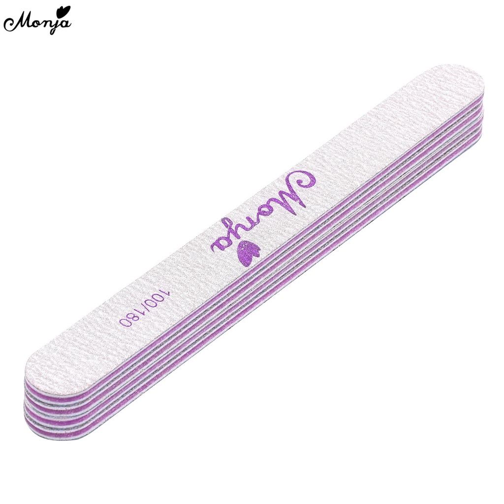 Monja Bộ 3/4/5 đồ dũa móng tay DIY 100/180 grits chất lượng cao