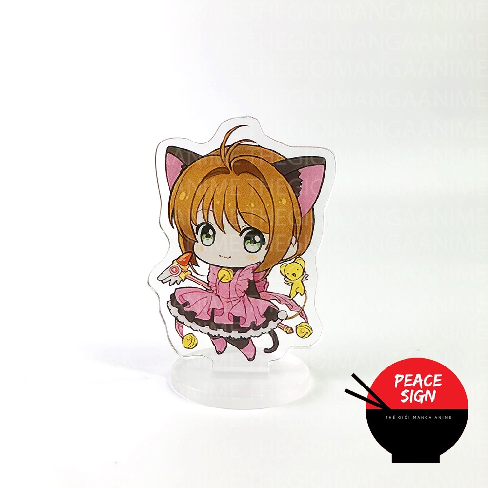 Standee mini Cardcaptor Sakura mô hình THỦ LĨNH THẺ BÀI anime chibi mica trưng bày