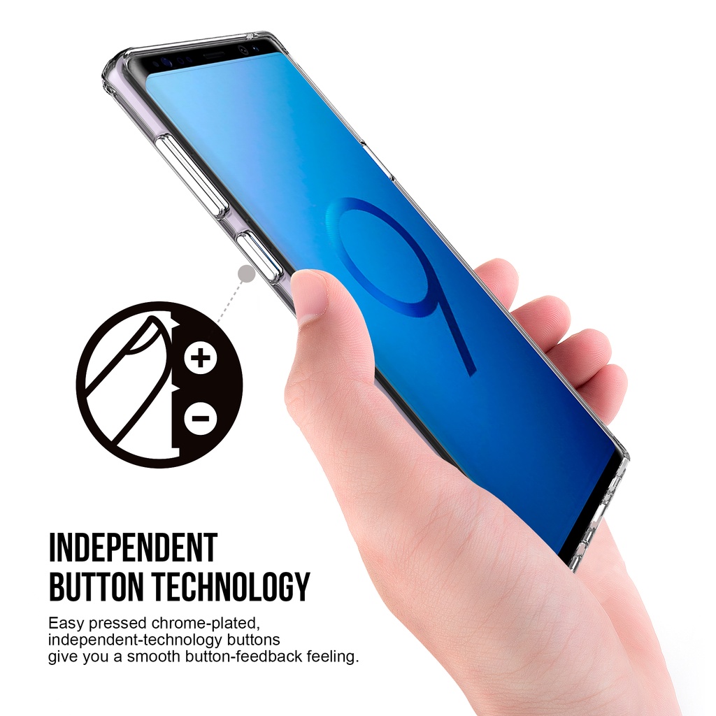 Ốp Điện Thoại PC Cứng Viền TPU Mềm Trong Suốt Chống Va Đập Cho Samsung s9 s10 s20 s21 plus note 8 9 10 20 ultra 5g