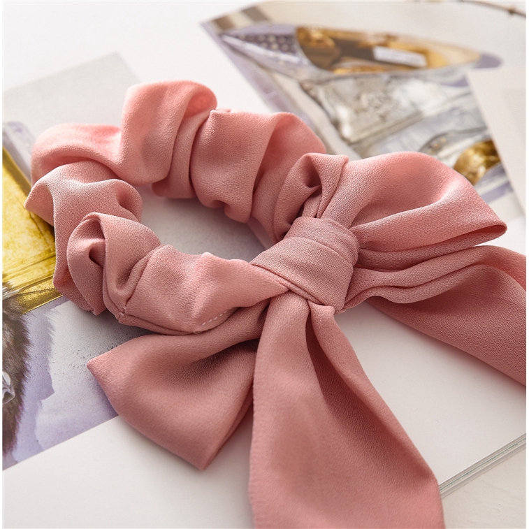 Dây buộc tóc thắt nơ ruy băng xinh xắn