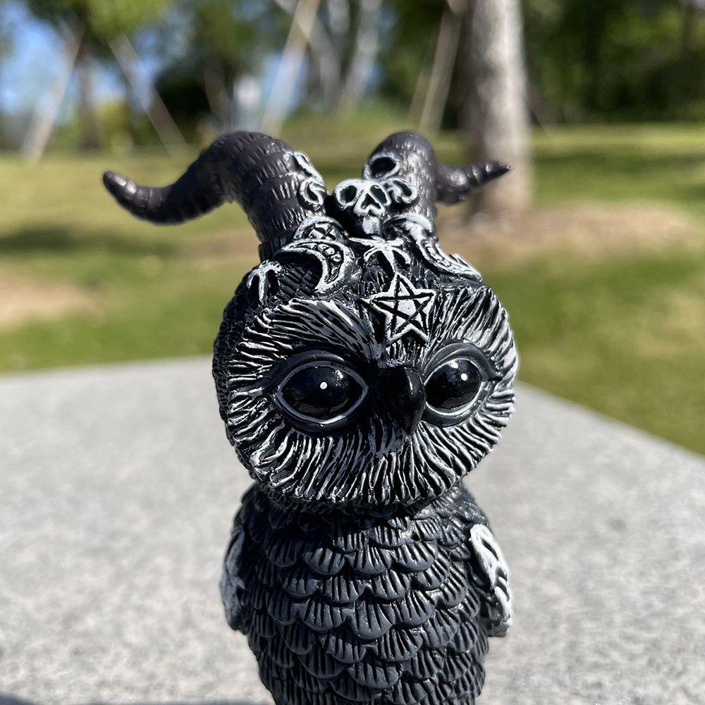Tượng Cú Mèo Đen Trang Trí Halloween