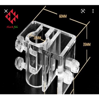 Kẹp ống in out cho bể cá cảnh- kẹp in out mica trong suốt -kẹp giữ ống nước hồ cá - kep in out