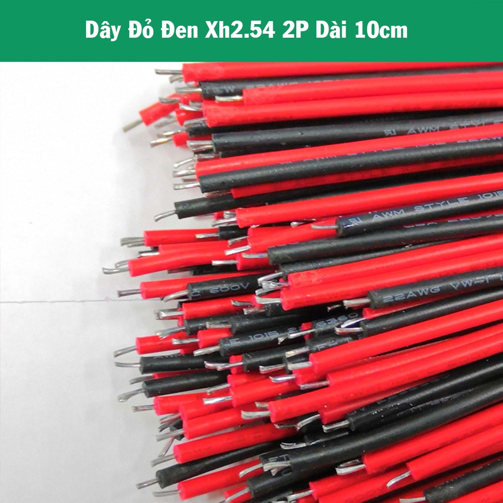 Dây Đỏ Đen Xh2.54 Dài 10Cm Sử dụng cho kết nối pin, nguồn