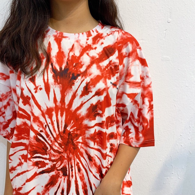Áo thun PMO TIE DYE lỡ tay họa tiết hình xoáy GD GDRAGON PEACEMINUSONE