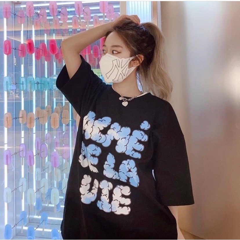 (HÀNG XUẤT XỊN) Áo thun mẫu in hình CHỮ XANH Full-túi-zip//mã-Q-R-code/tag/mac/logo1 Size 1 và 2 ( 48-90kg)