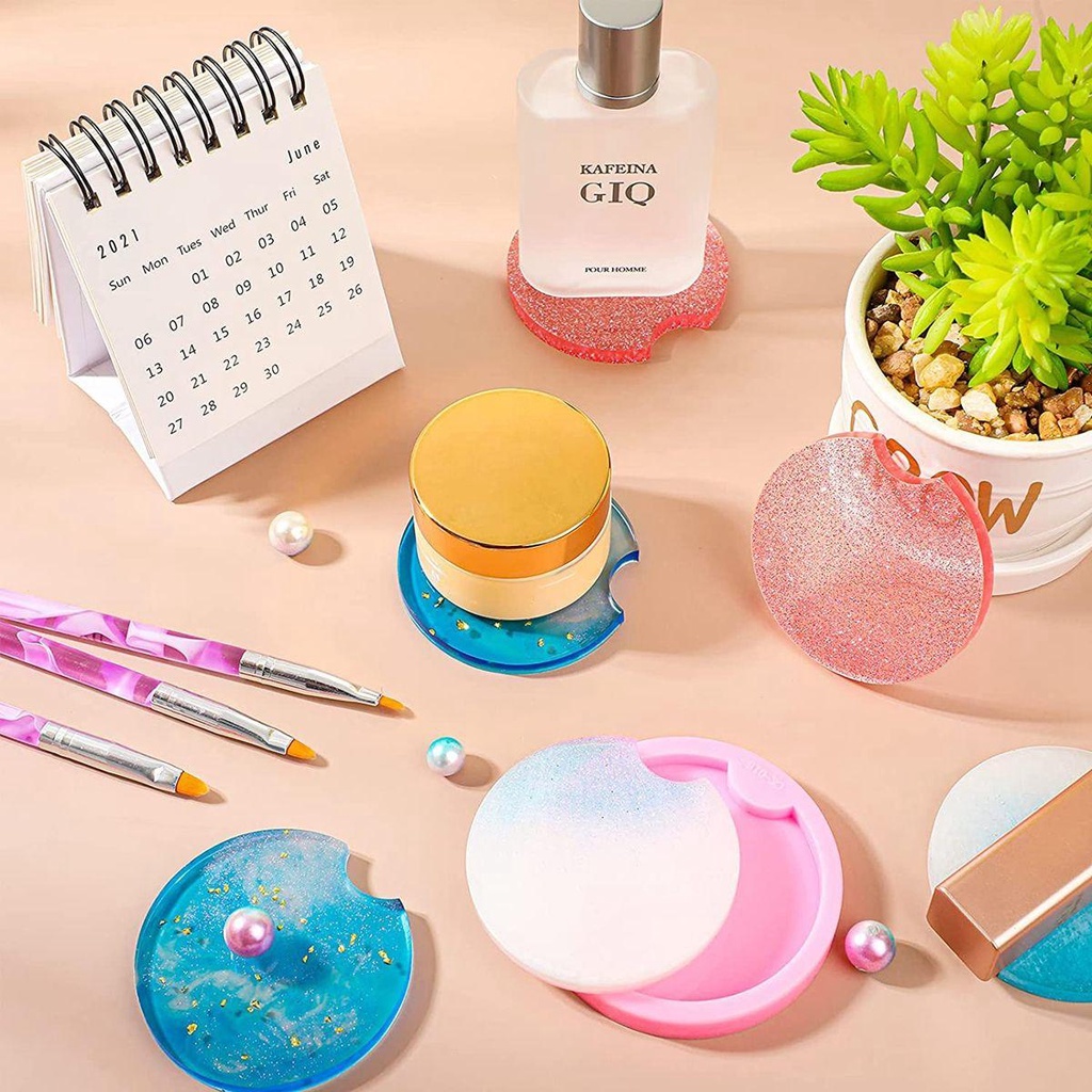 Khuôn Silicone Làm Móc Khóa / Trang Sức Hình Tròn