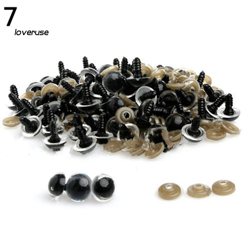 Set 100 Mắt Nhựa 8-20mm Dùng Để Tự Làm Thú Nhồi Bông / Thú Nhồi Bông