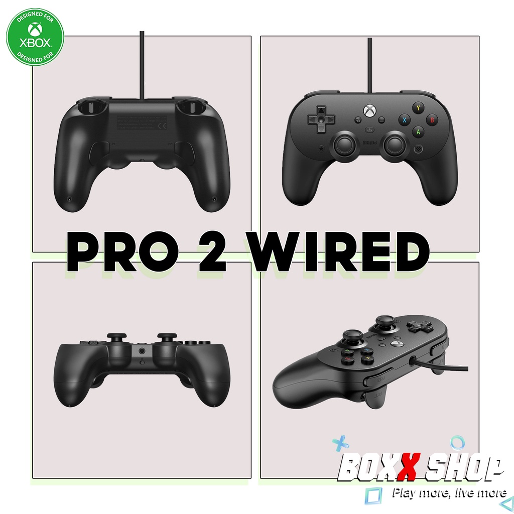Tay cầm chơi game 8Bitdo Pro 2 có dây cho Windows, Laptop, PC, Xbox, Pro 2 Wired Controller