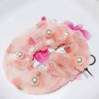Dây cột tóc Scrunchies quả cam đính hạt
