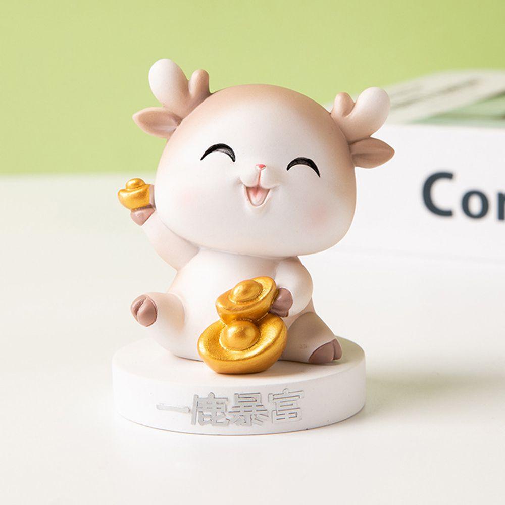 KRNY Mô Hình Chú Nai Dễ Thương Dùng Trang Trí Bàn Làm Việc / Văn Phòng