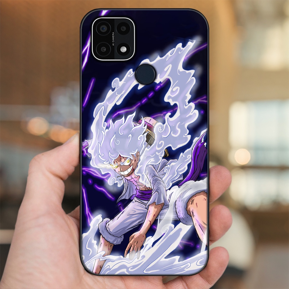 Ốp lưng Oppo A15, A15s viền đen in hình Luffy One Piece