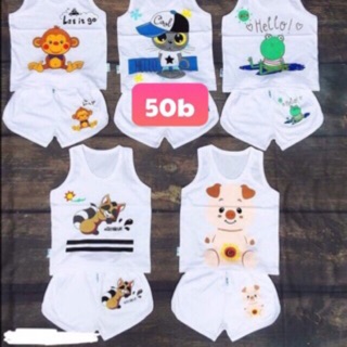 Combo 25 bộ ba lỗ đùi cotton cho bé