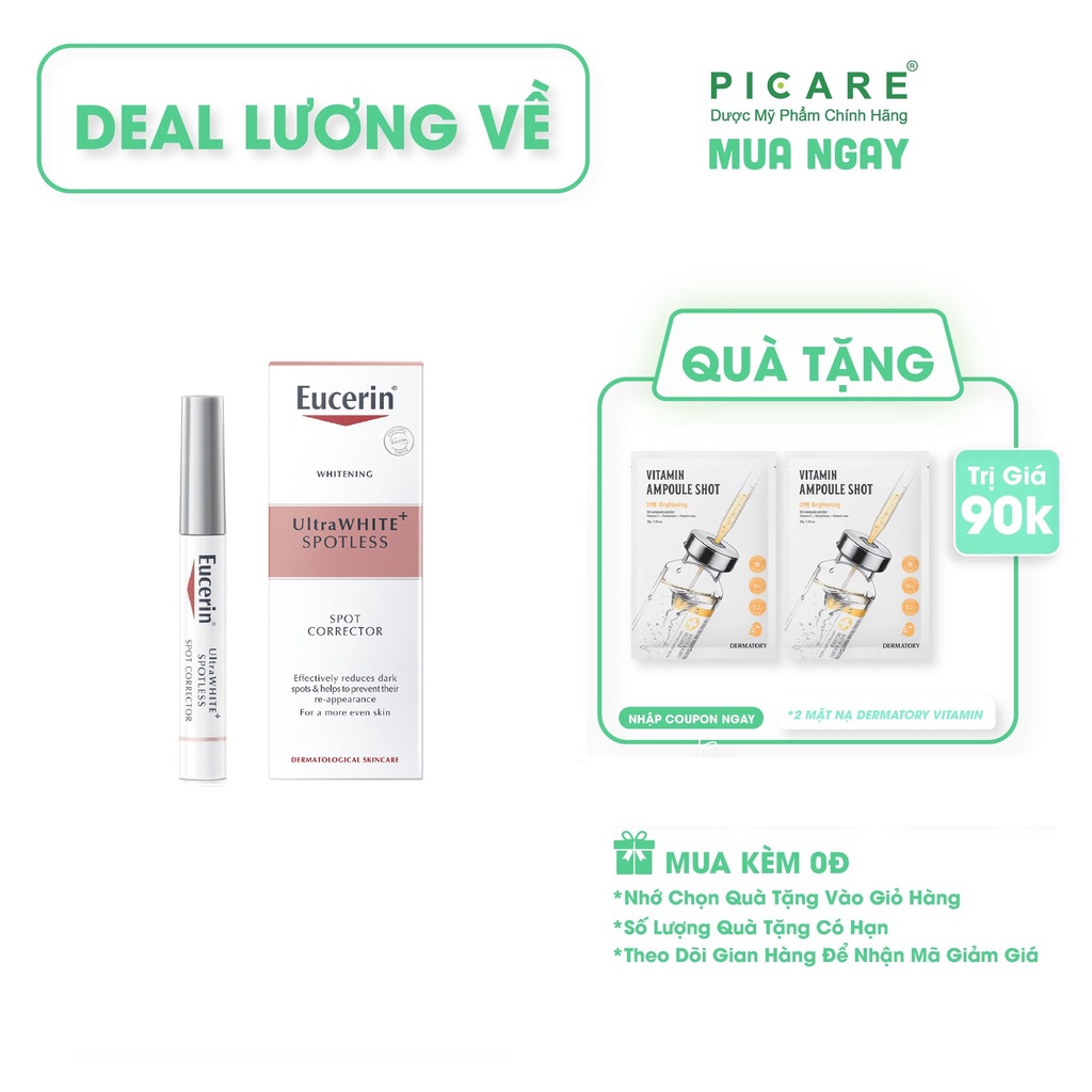 Tinh chất giảm thâm nám Eucerin Ultrawhite + Spotless Spot Corrector 5ml- Hiệu quả sau 2 tuần sử dụng.