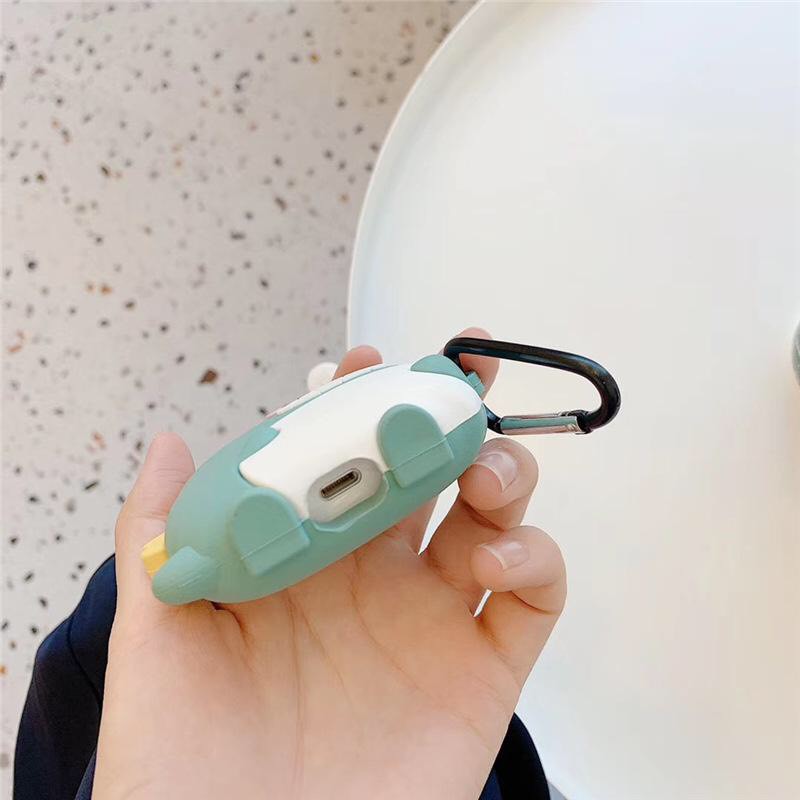 SIÊU CUTE Bọc khủng long xanh hồng cho airpod 1/2/3...Vỏ bọc tai nghe ko dây airpod 1/2/3 i11 i12...