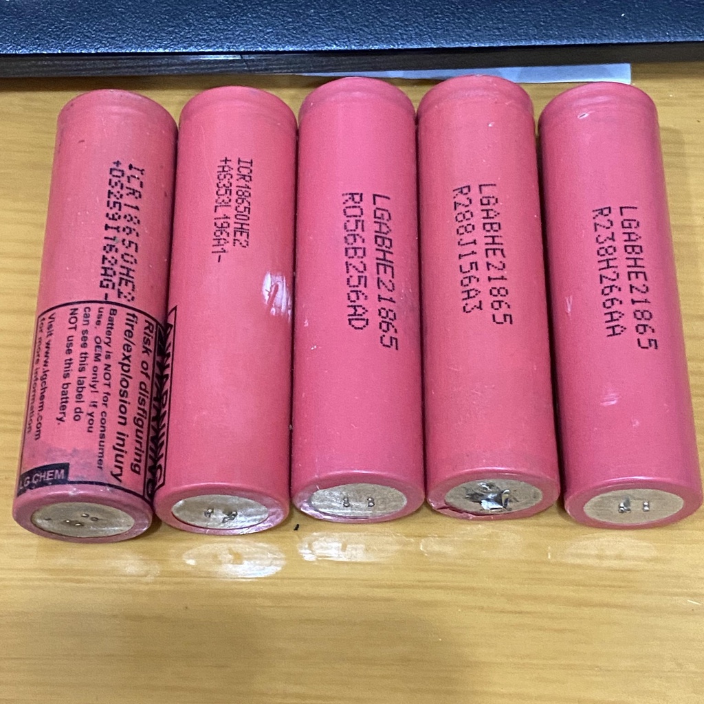 Cell pin 18650 cũ chính hãng LG HE2 dung lượng 2500mAh dòng xả cao 20A - KLH DIY