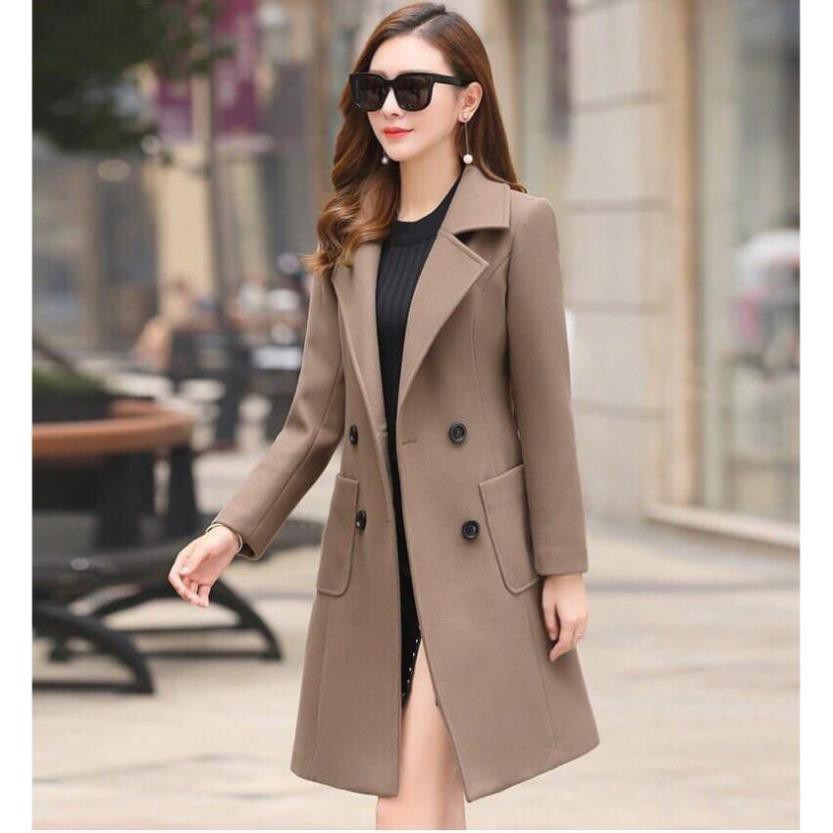 Áo Khoác Dạ Dài 4 Nút Kèm Đai , Áo Dạ Dáng Dài Túi Xéo 2 Lớp Dày Dặn Hàng Quảng Châu Cao Cấp. | BigBuy360 - bigbuy360.vn