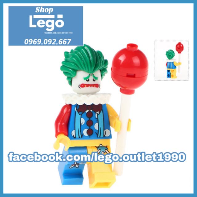 Xếp hình Clown Joker tên hề tội phạm siêu đẹp siêu rẻ Lego Minifigures Wm wm437