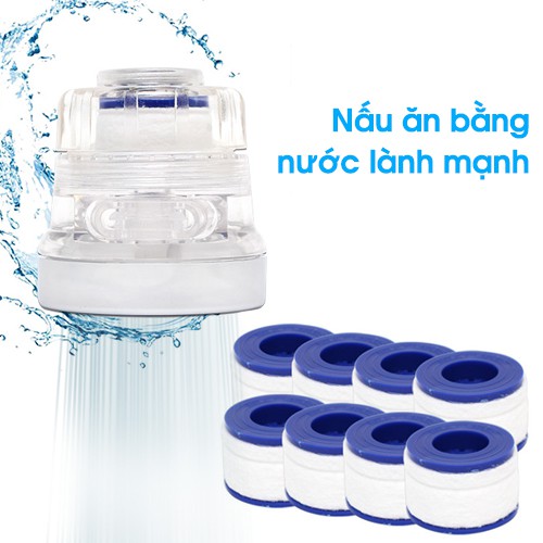 SF-1000B Combo Vòi rửa chén (tăng áp, lọc nước) + 8 Thanh lọc nước Aquaduo