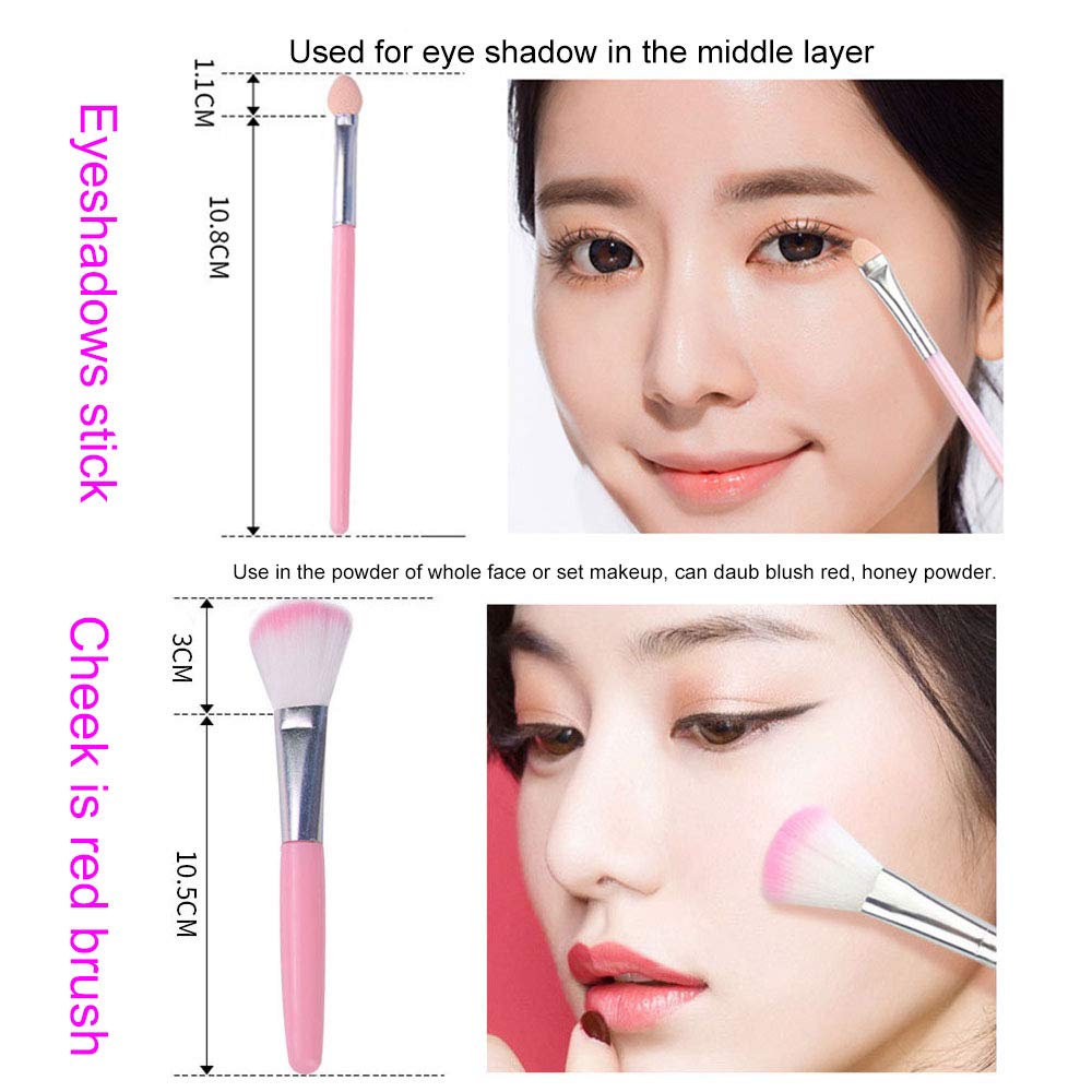 [Hàng mới về] Set 5 cọ trang điểm chuyên nghiệp dùng đánh kem nền / che khuyết điểm / kẻ mắt / lông mày