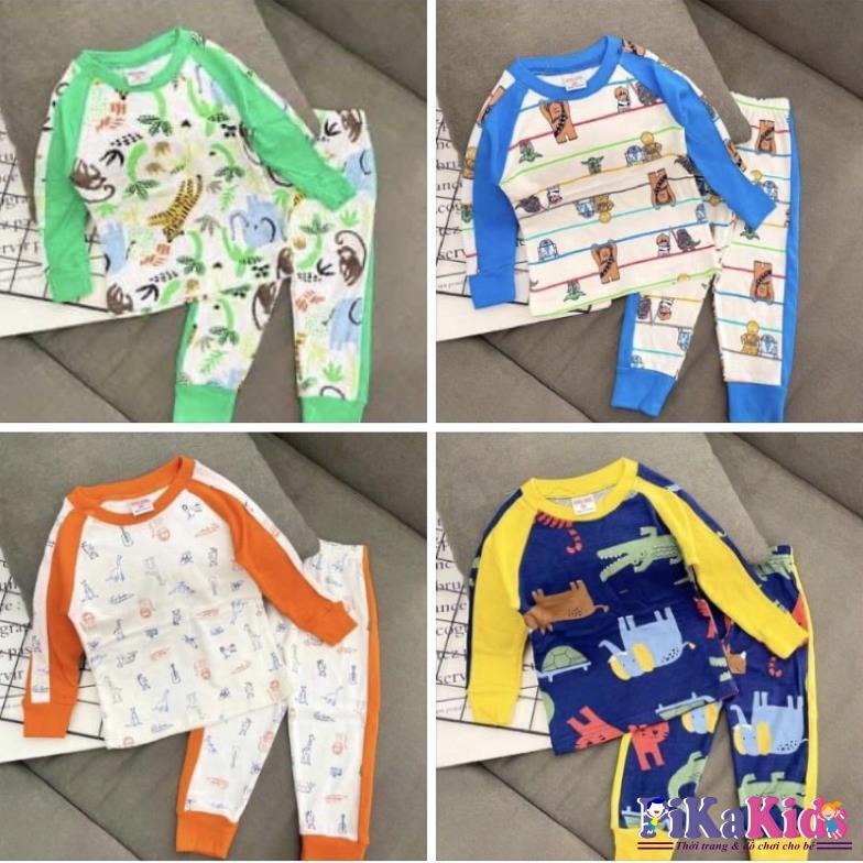 bộ dài tay quần dài thu đông cho bé khủng long mickey xe ô tô siêu nhân batman cho bé - Anna kids