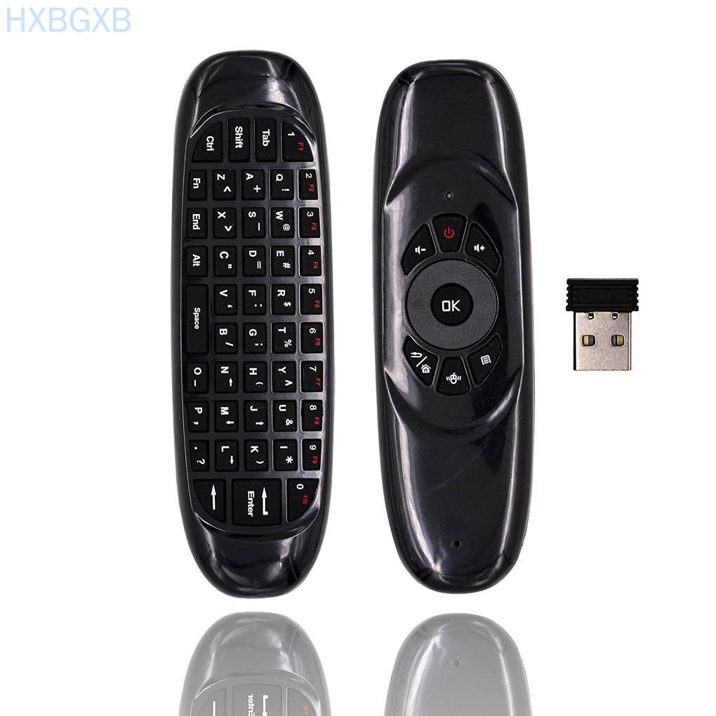 HXBG 2.4GHz Rechargeable Wireless Fly Air Mini Mouse Keyboard Remote Control for Android Windows Gaming TV BOX PC