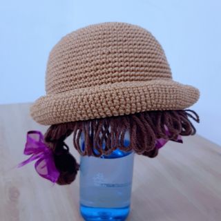 Nón vành có tóc giả cho bé gái