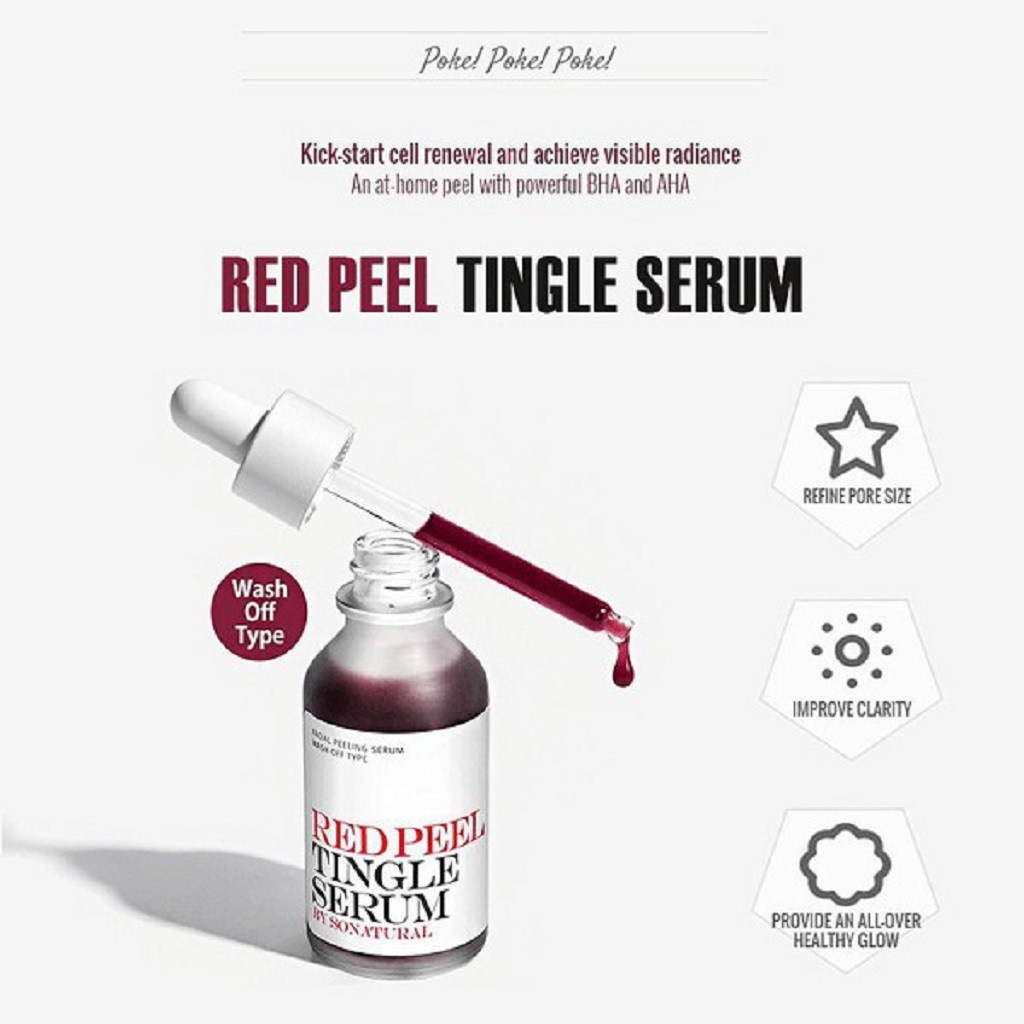 Red Peel Tingle Serum 35ml/10ml Tinh Chất Tái Tạo Da Chính Hãng So Natural Việt Nam