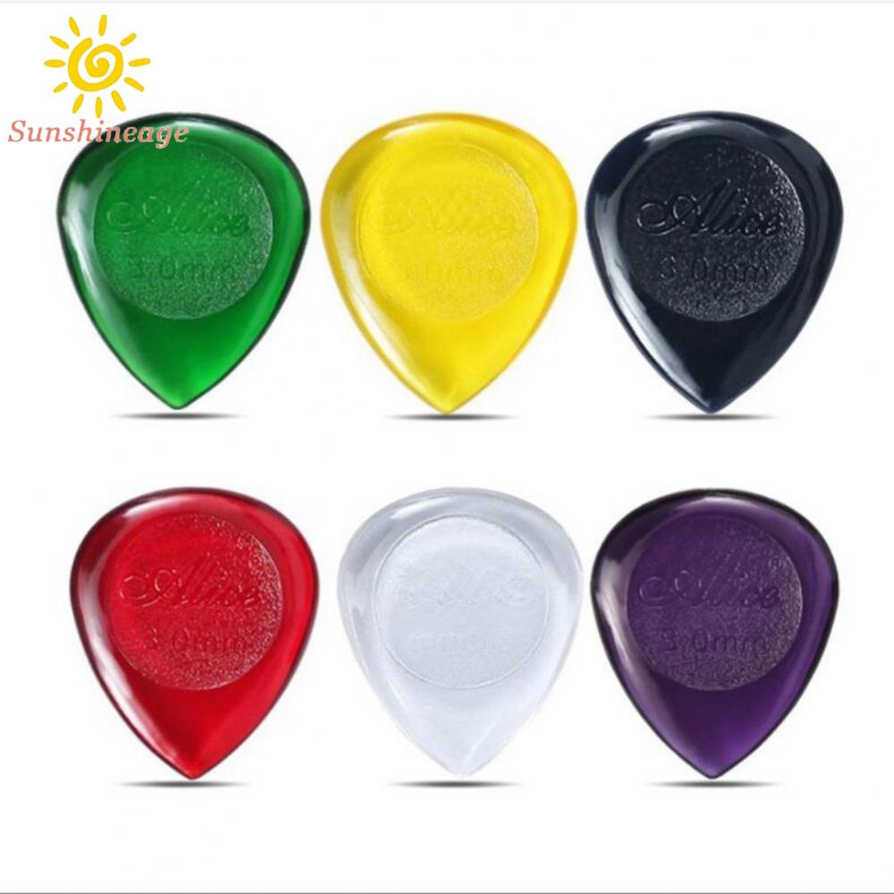 6pcs Alice Stubby Guitar Picks Plectrums Small Stubbies 1mm 2mm 3mm 23*20MM