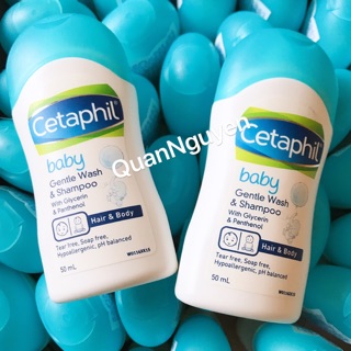 [ Hàng Tặng Chính hãng] Sữa tắm và gội cho trẻ em Cetaphil Baby Gentle Wash & Shampoo 50ml