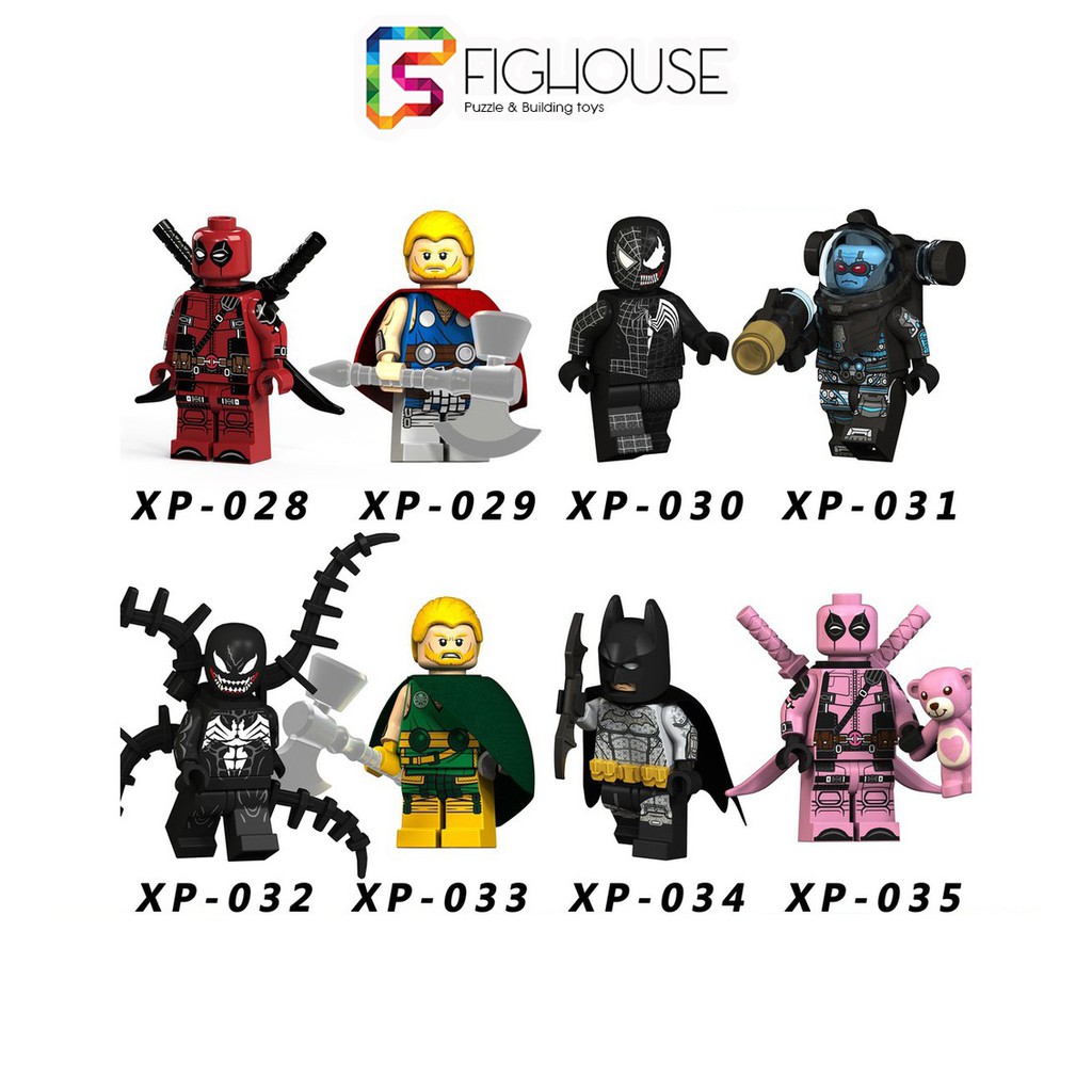 Xếp Hình Minifigures Nhân Vật Venom, Batman, Deadpool - Đồ Chơi Lắp Ráp non-lego KT1004 [B8]