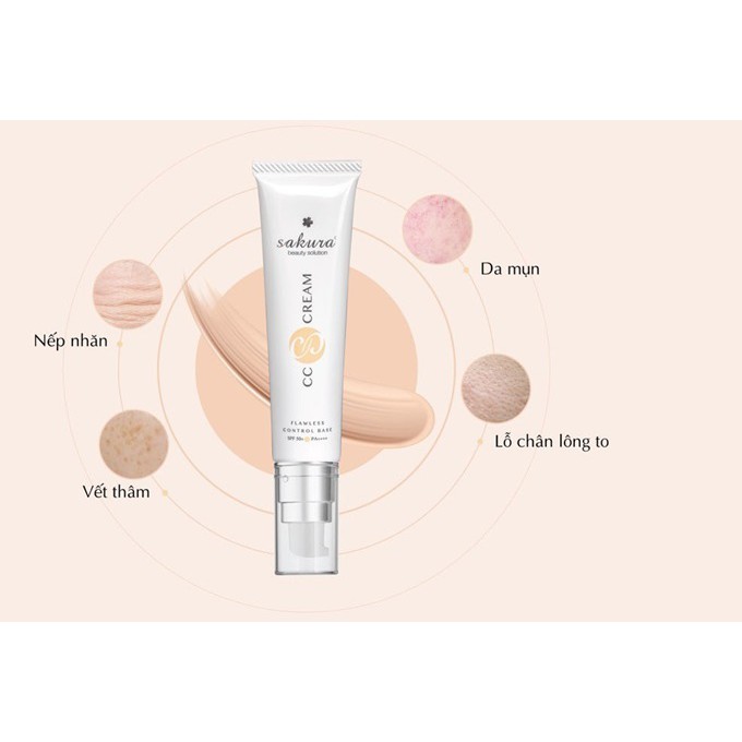 Kem Dưỡng Da Trang Điểm chống nắng Sakura CC Cream Tone Màu Fair | BigBuy360 - bigbuy360.vn