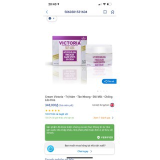{ NHẬP KHẨU CHÍNH HÃNG ] KEM VICTORIA  NÁM - TÀN NHANG - ĐỒI MỒI - CHỐNG LÃO HÓA | BigBuy360 - bigbuy360.vn