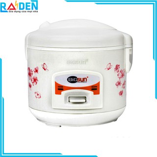 [Mã ELHA22 giảm 6% đơn 300K] Nồi cơm điện nắp gài 1,2 lít Bigsun BR-12 (Hoa hồng)